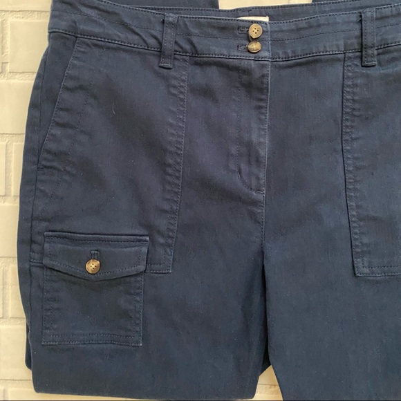 J. Jill Dark Blue Skinny Ankle Length Utility Pocket Pants - Picture 2 of 6